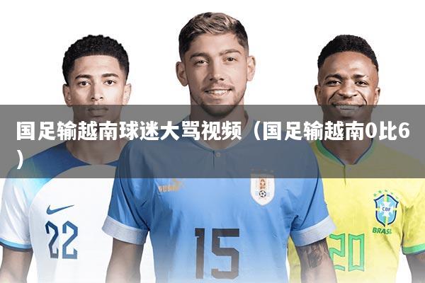 国足输越南球迷大骂视频（国足输越南0比6）